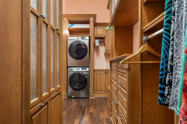 Downstairs laundry space! Talk about convenient Do you laundry and then put your clothes immediately away in your master closet.