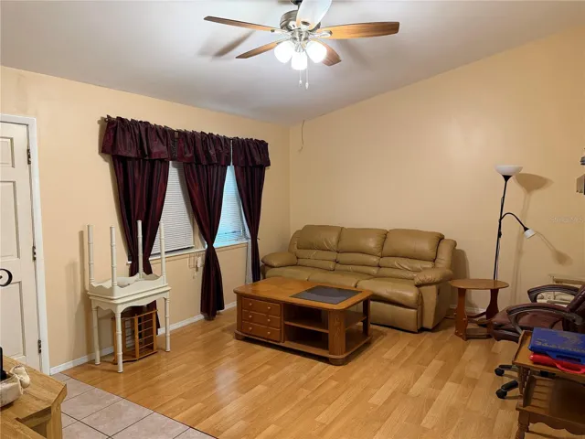 Living Room with Ceiling Fan