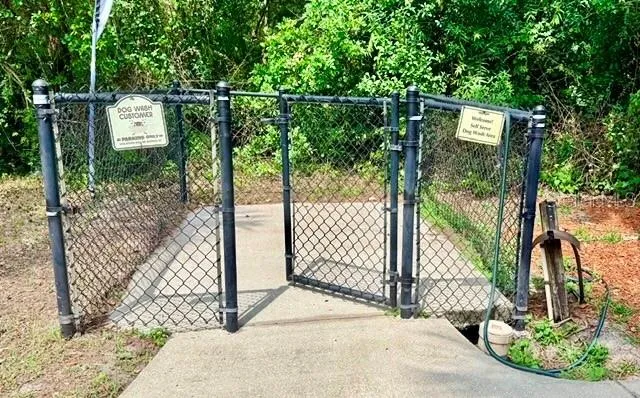 Dog wash area