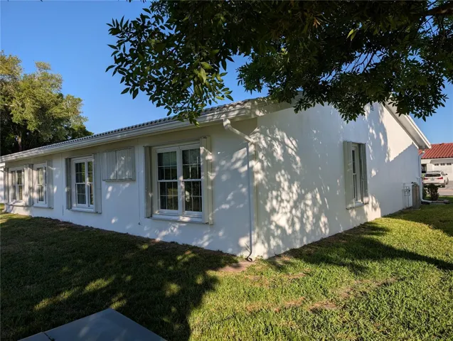 View of back and side of home.