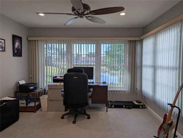 Bonus room was totally renovated in 2023. Floor was raised, neutral carpeting, ceiling fan and neutral decor was also added.  Other features include recessed lighting, exterior access door and an extraordinary view. Wall of windows also provide great natural light. New AC ducts installed 2021. Double pane windows installed in 2005 are also tinted to protect room from east exposure.