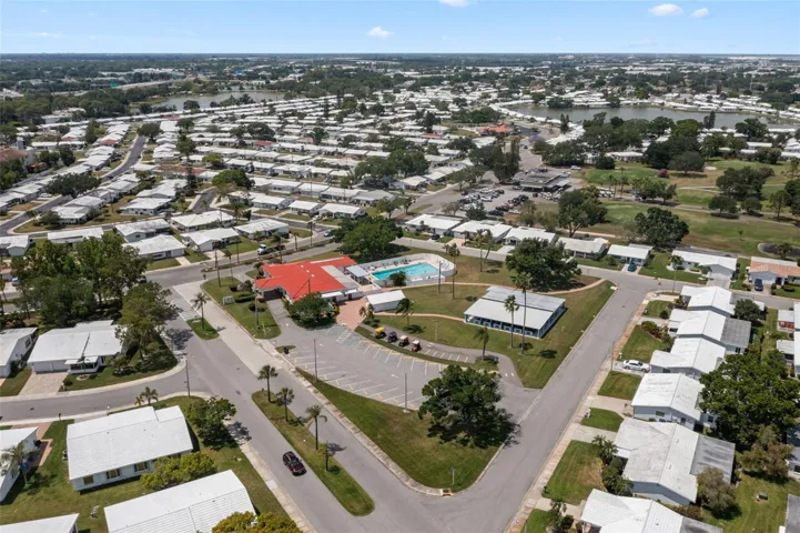 Overhead view of Unit #5 clubhouse.