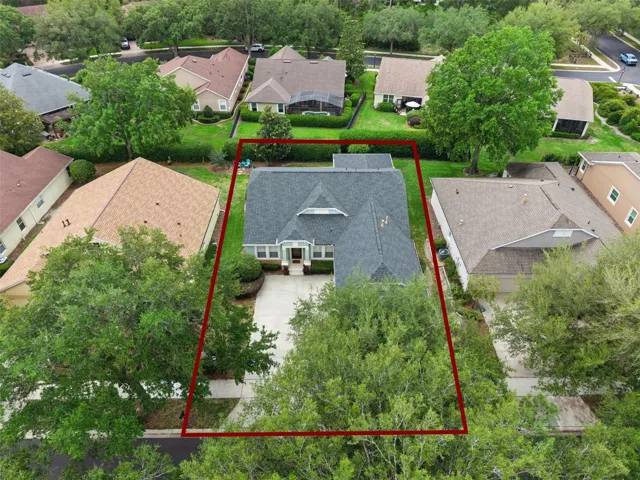 Aerial view from the front of the home