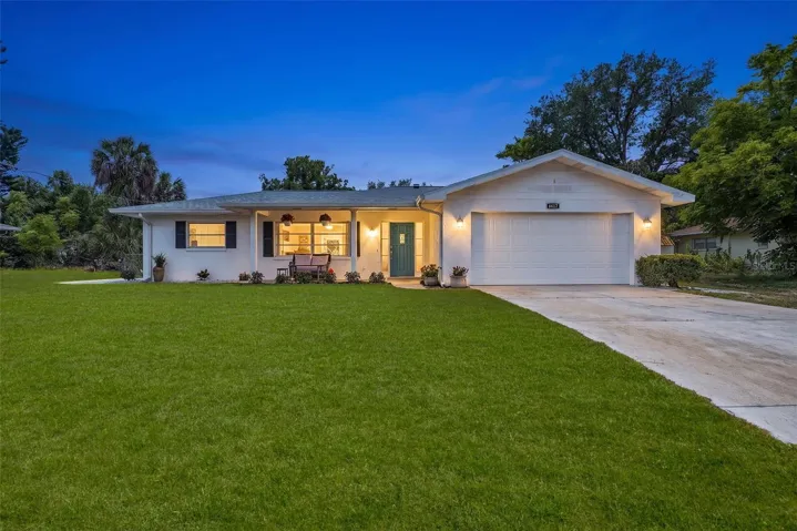Front view with enhanced color to grass and lighting