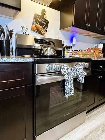 Glass top range with oven