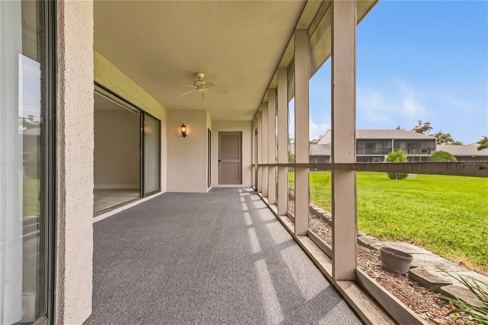 Back patio area over looking golf course