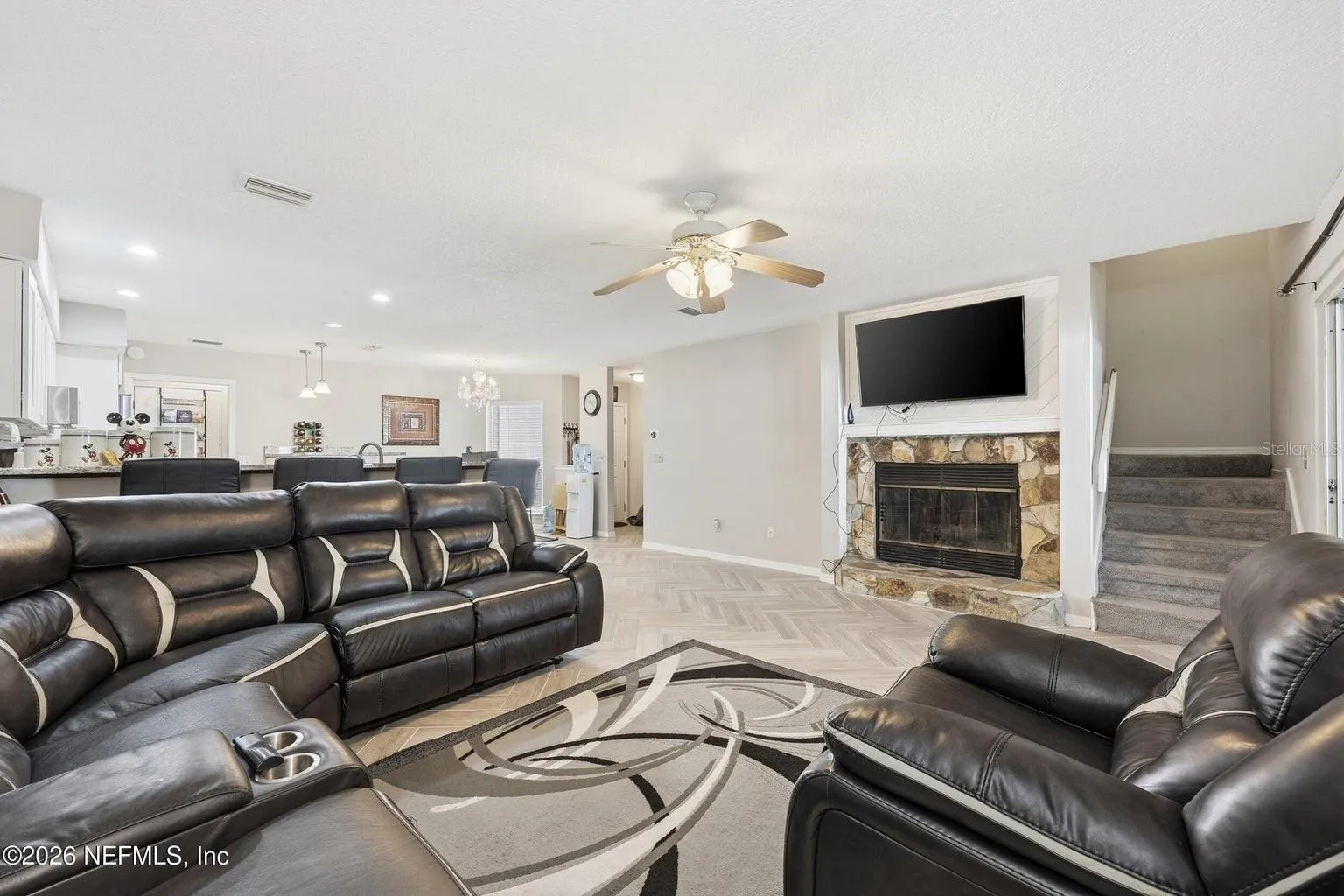 Living Area with Fireplace