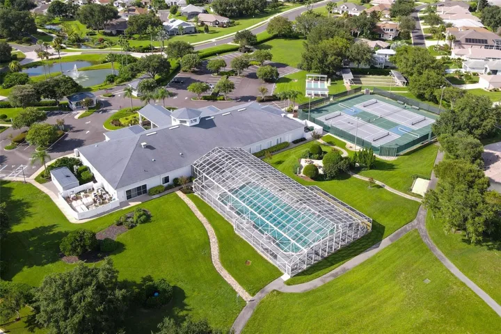 AERIAL VIEW OF POOL AND CLUBHOUSE