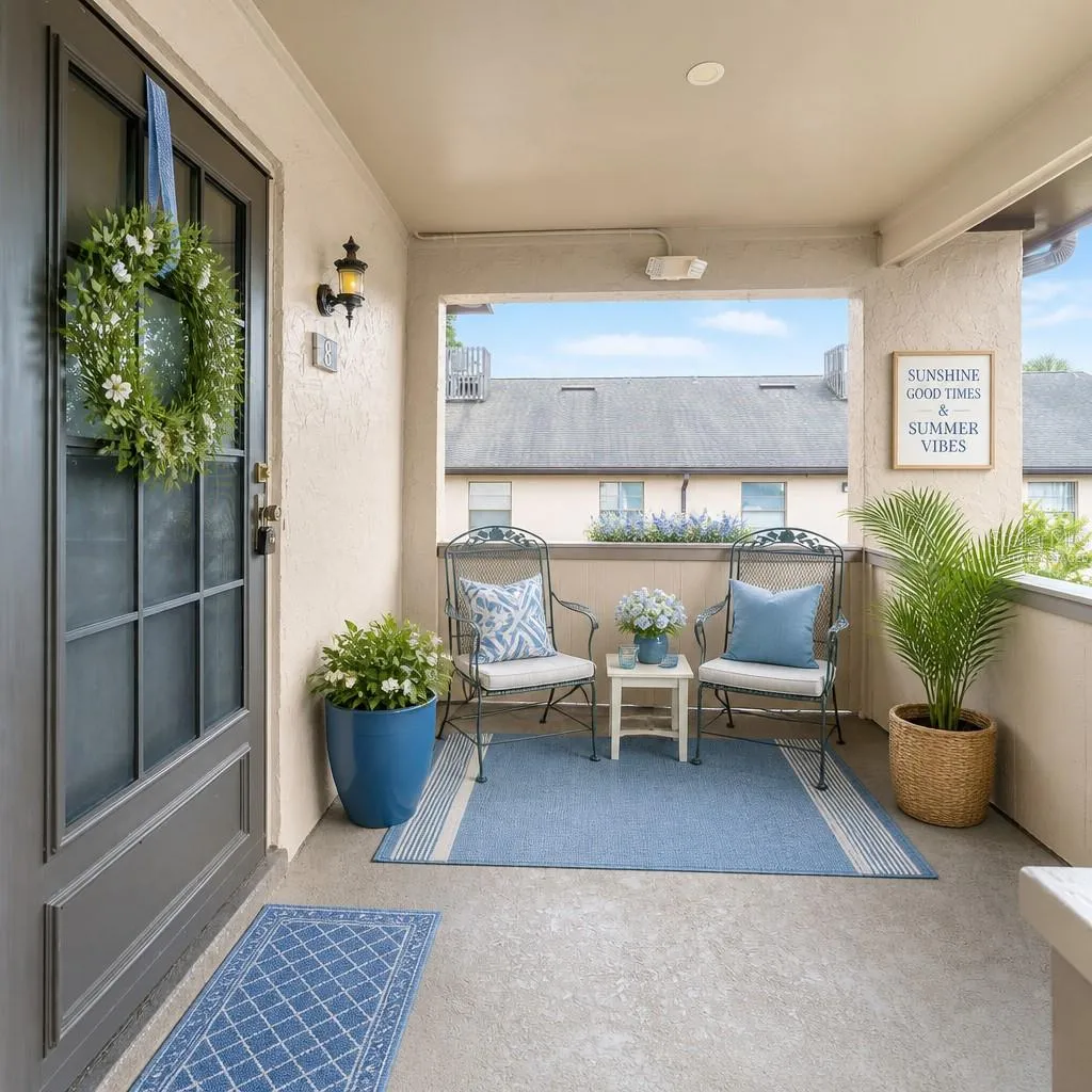 Patio in front to enjoy the breeze and birds.(Partially virtually staged)