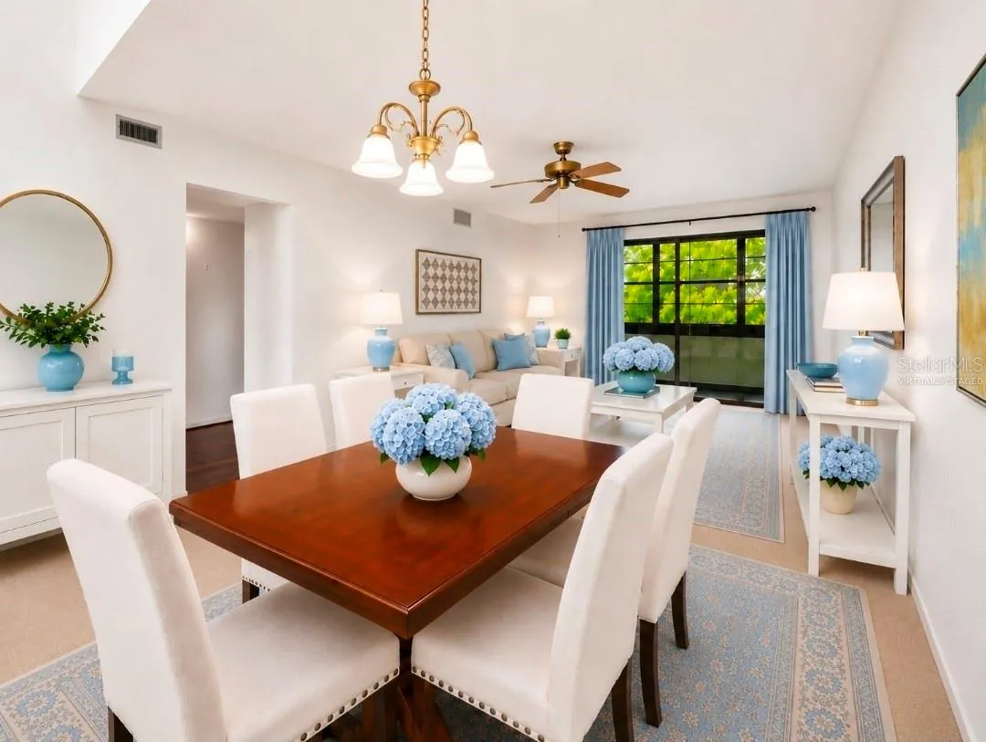 Dining &amp; Living room combo.  Arrange as you need. (Partially virtually staged Sectional couch would fit nicely too