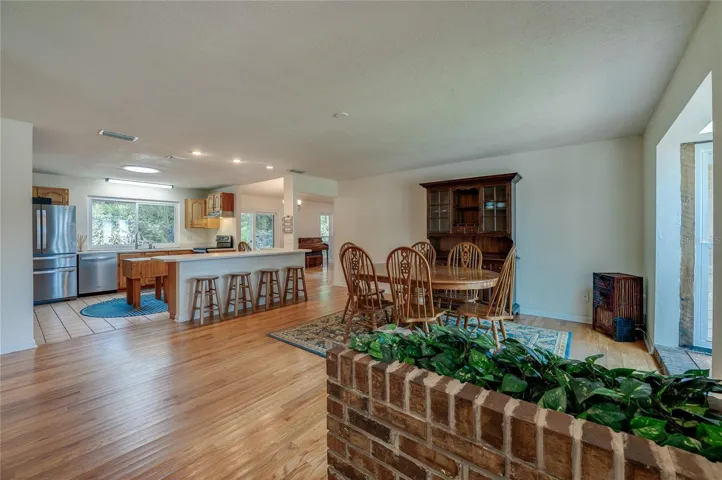 From foyer, kitchen and dining room