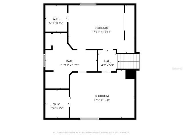 Upper level floor plan