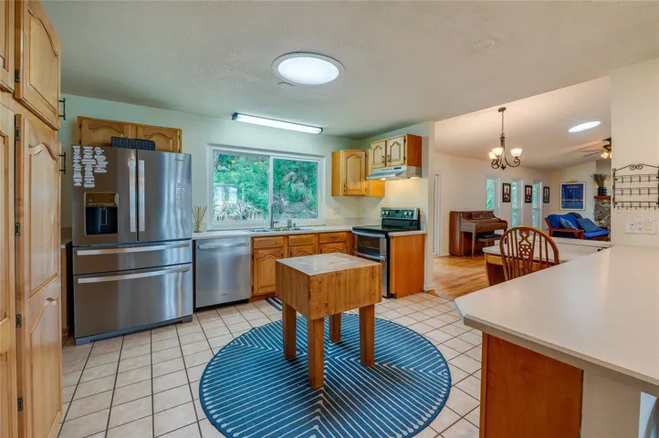 Kitchen, desk area to right