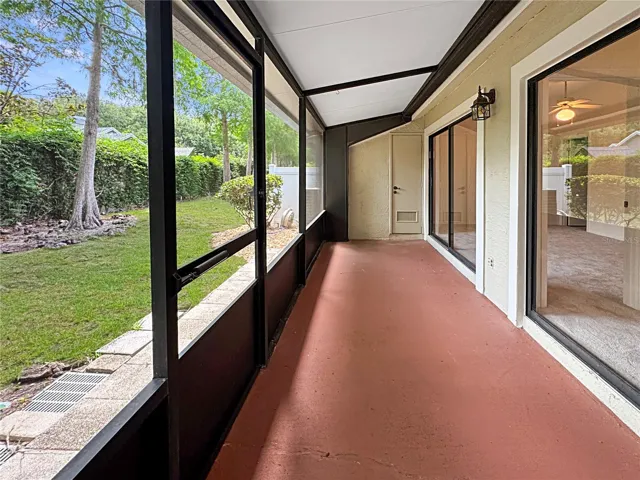 Patio with storage closet