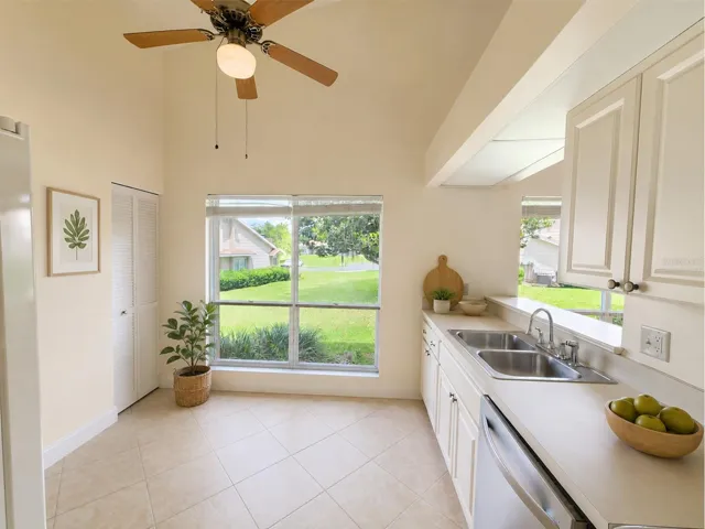 Virtually staged. Functional kitchen space with modern layout. OM724494
