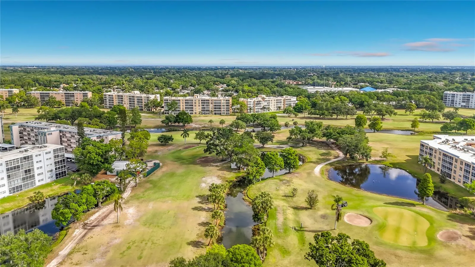 Aerial of the community and golf course.