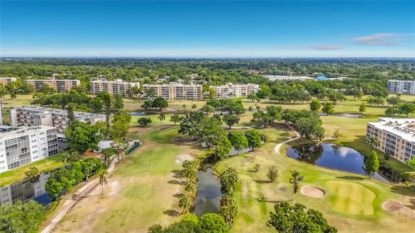 Aerial of the community and golf course.