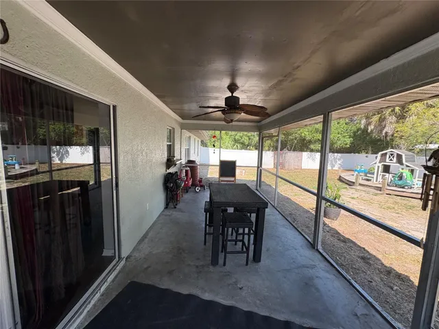 VIEW FROM LEFT SIDE OF LANAI TO RIGHT SIDE