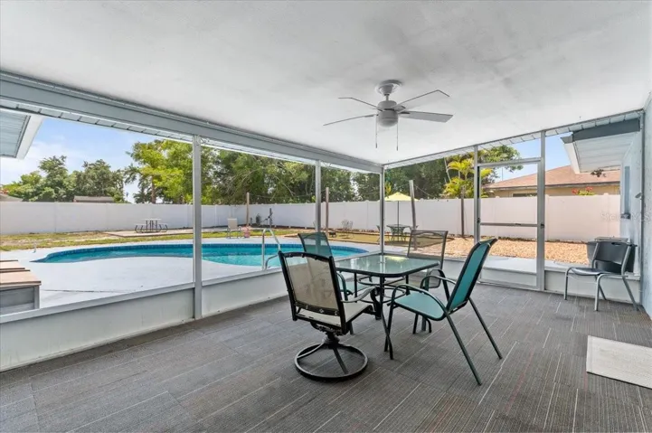 Cover rear porch.