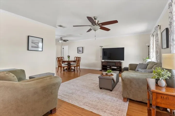 Living Room space connected to the dining space