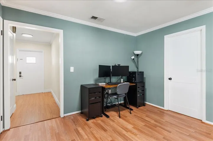 Laundry room door on the right.