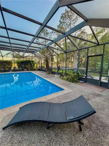 Pool area in enclosed screen