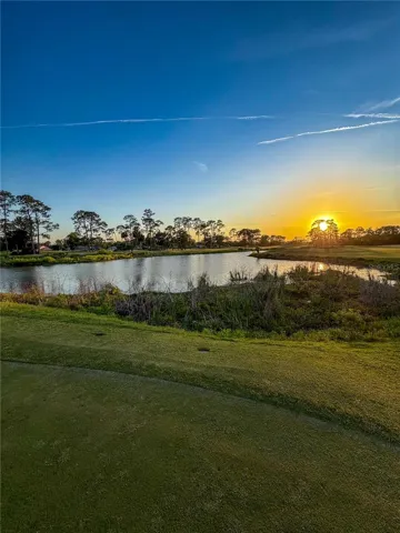 Stunning sunsets over the pond on the green