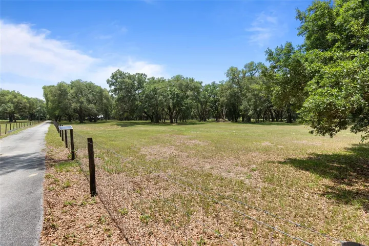 Property on right of paved driveway