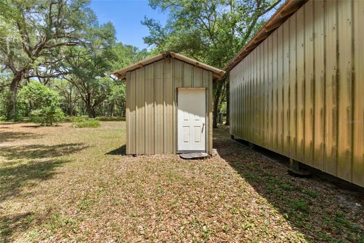 back property - pole barn and bath