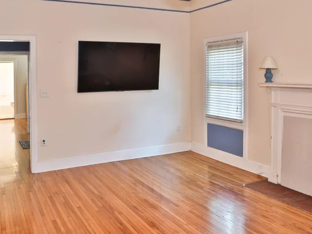 Family room. Original hardwood floors.