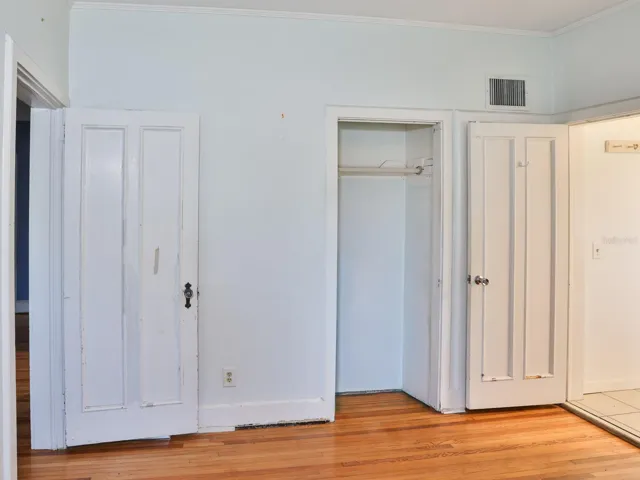 Bedroom with adjoining bath room.