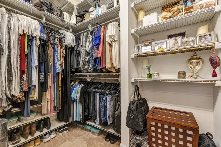 Primary bedrm closet.