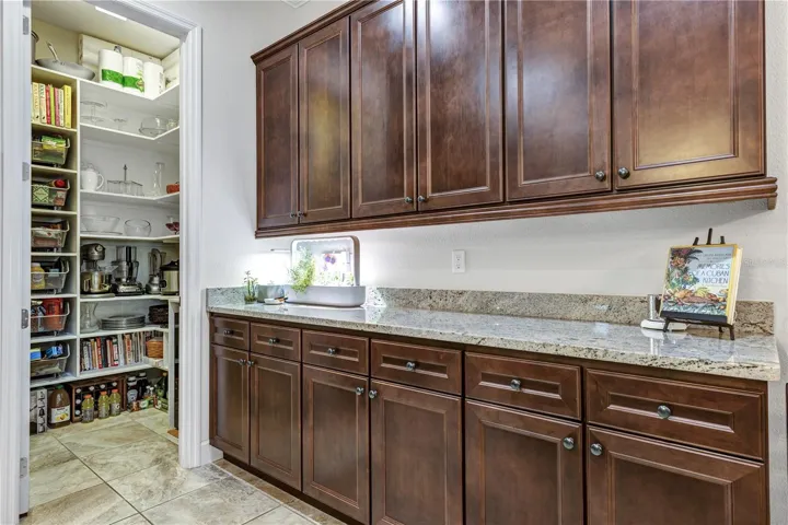 Walk in Pantry off kitchen.