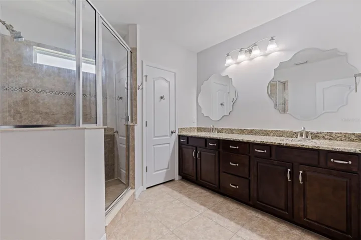 Primary bath with double vanity
