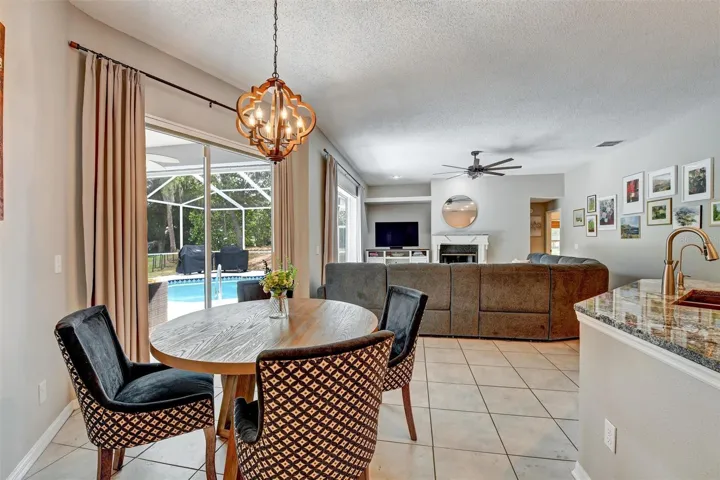 Open Kitchen, Family Room and Family Dining