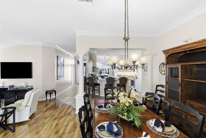 dining/ into kitchen