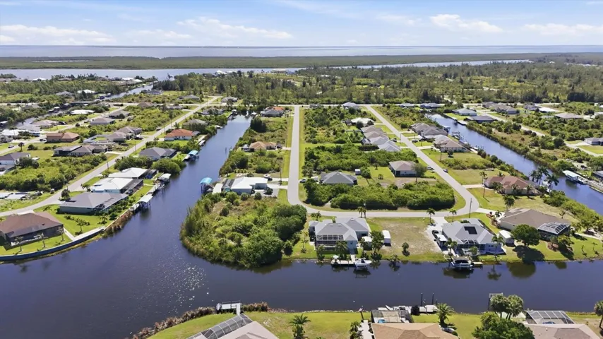 Harbor in the far background