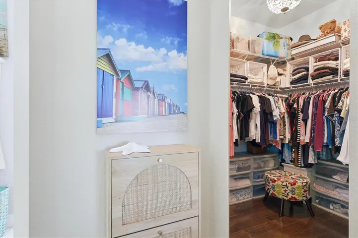 Spacious Primary closet