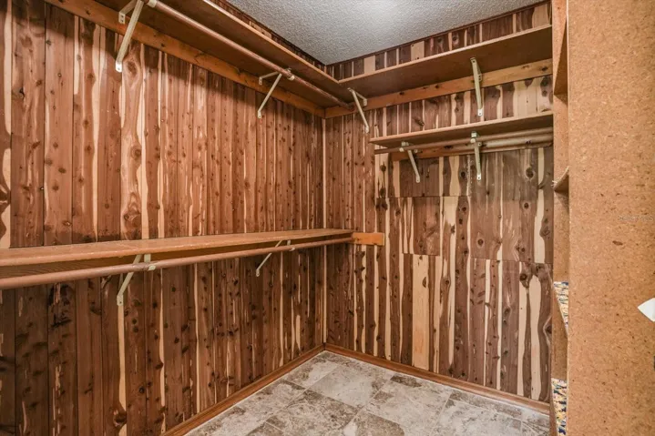 Primary cedar walk-in closet
