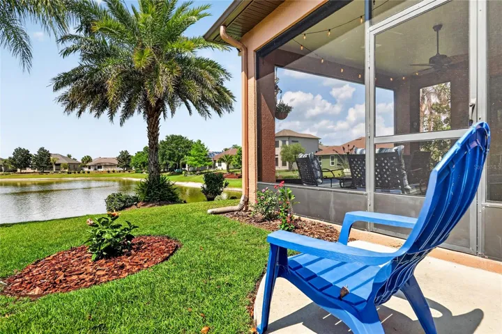 Just outside the lanai door is a concrete pad for grilling and/or relaxing