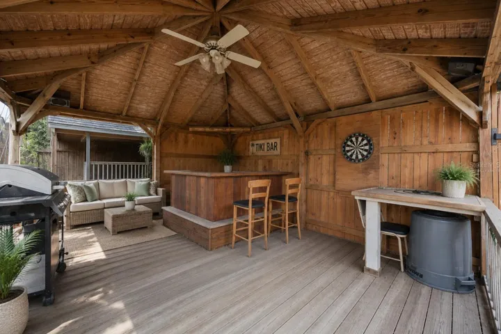 Tiki Hut Virtually Staged