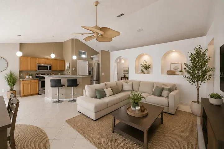 Great Room Virtually Staged