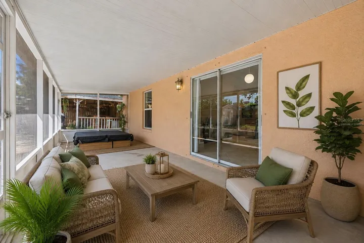 Screened Patio Virtually Staged