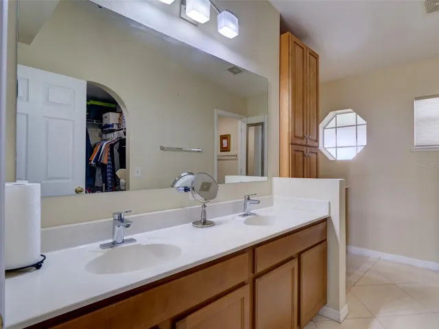Master Bathroom with Dual Sinks