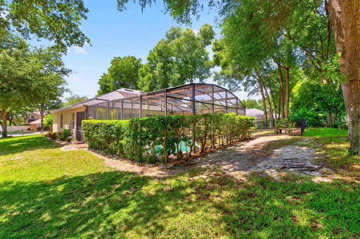 Mature landscaping/trees.