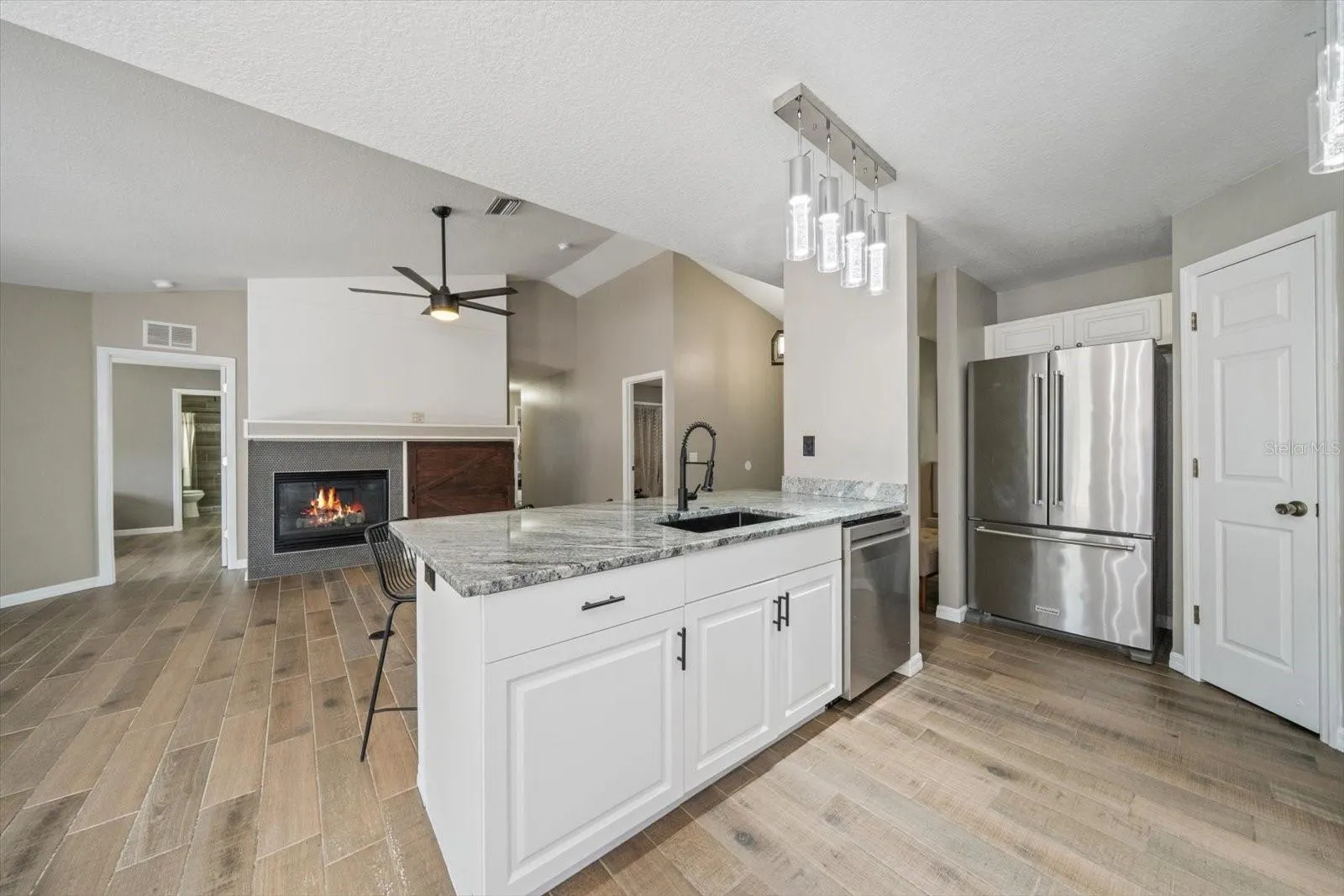 Kitchen with livingroom view