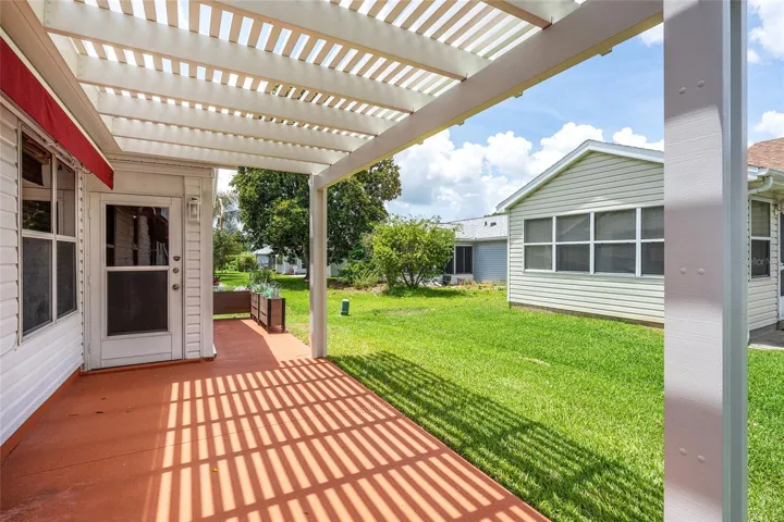 REAR PATIO with PERGOLA