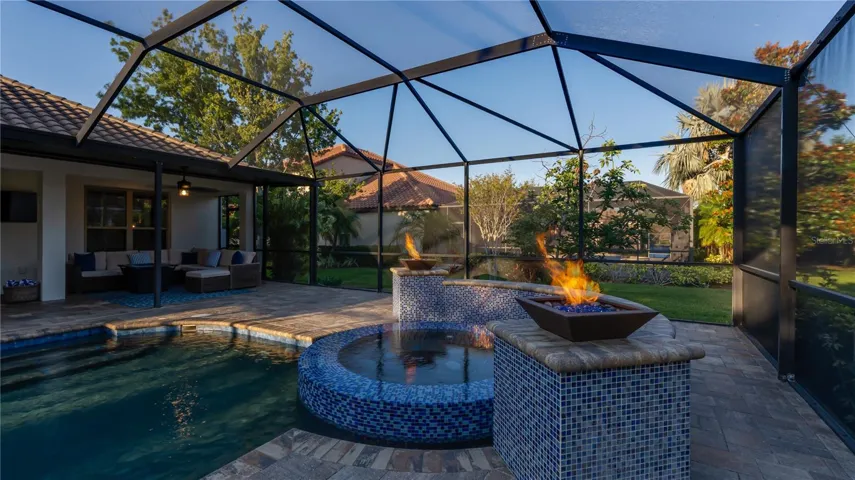 Spa with Fire Bowls
