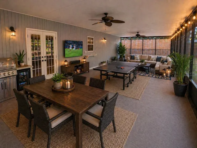 Virtually Staged Screen Room