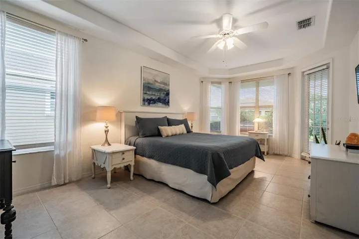 Master bedroom with direct exterior access